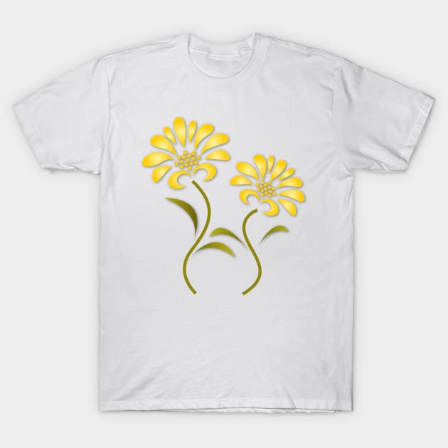 Origami Flowers 2 T-Shirt by HK Chik